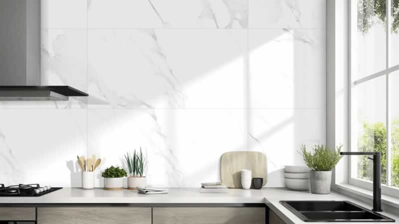 Statuario White Marble Kitchen
