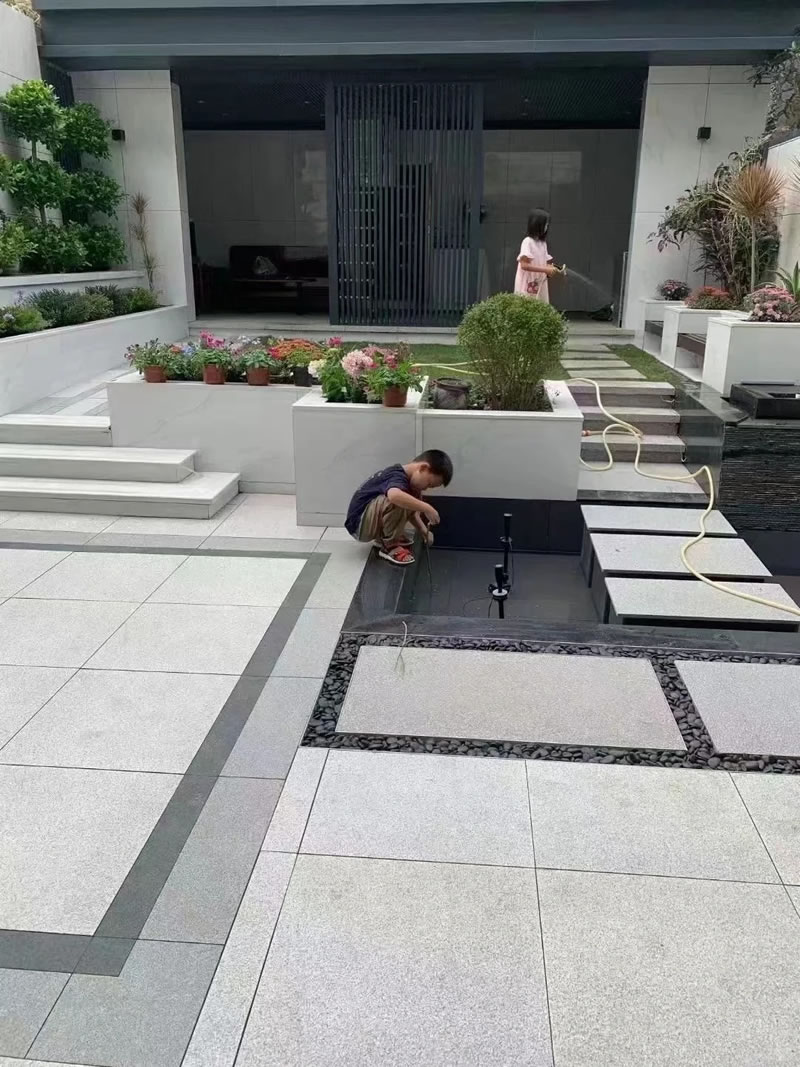 black granite pavers