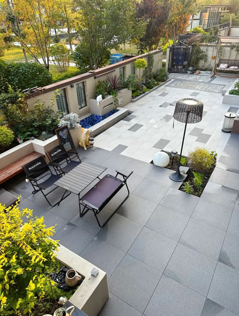 black granite pavers