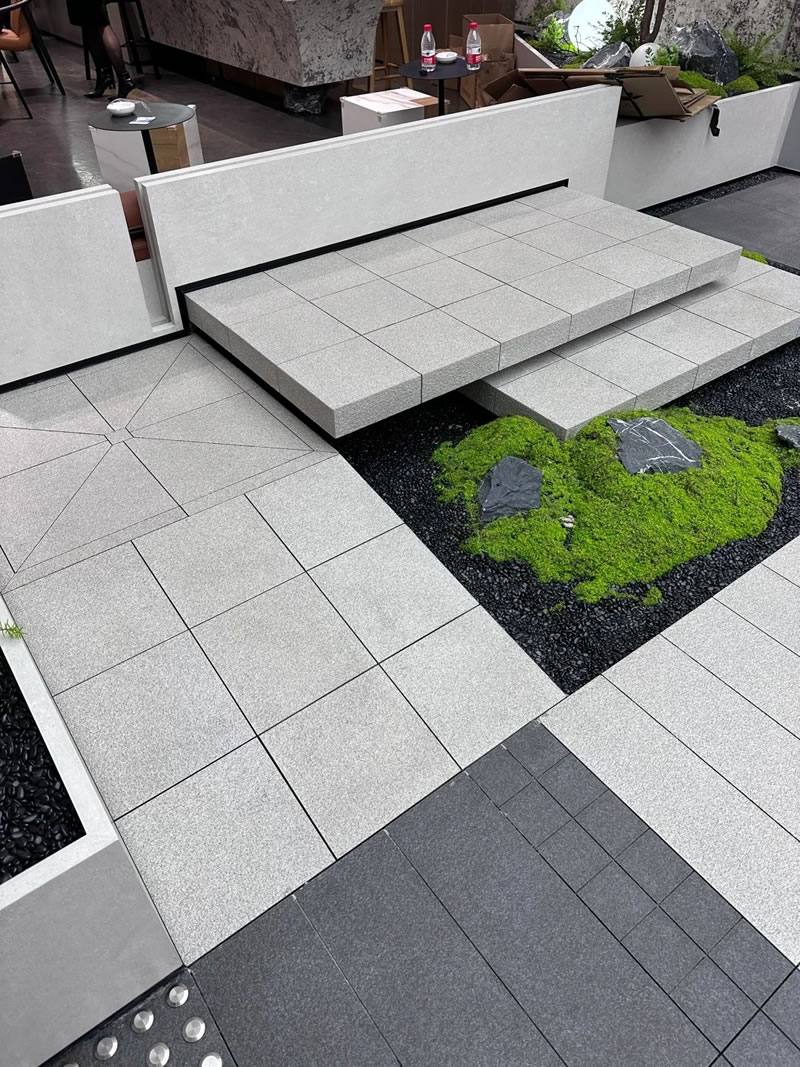 black granite pavers