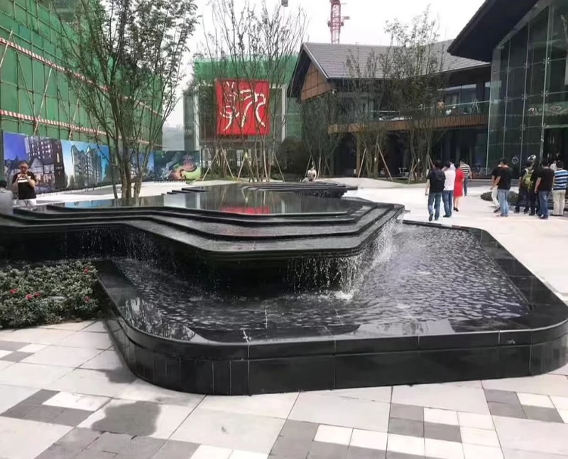 black granite pavers