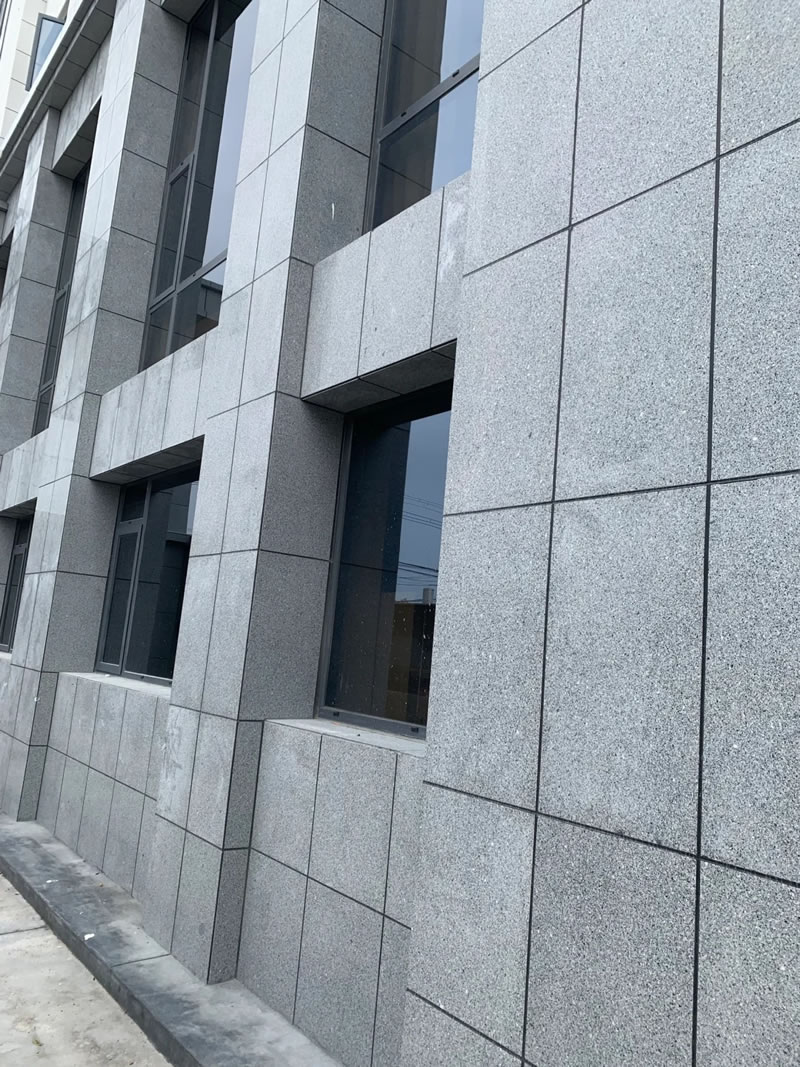 Grey granite cladding