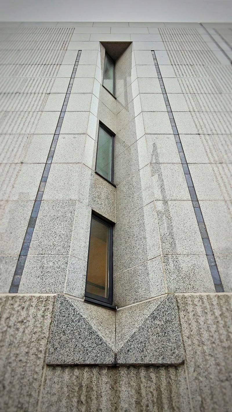 Grey granite cladding
