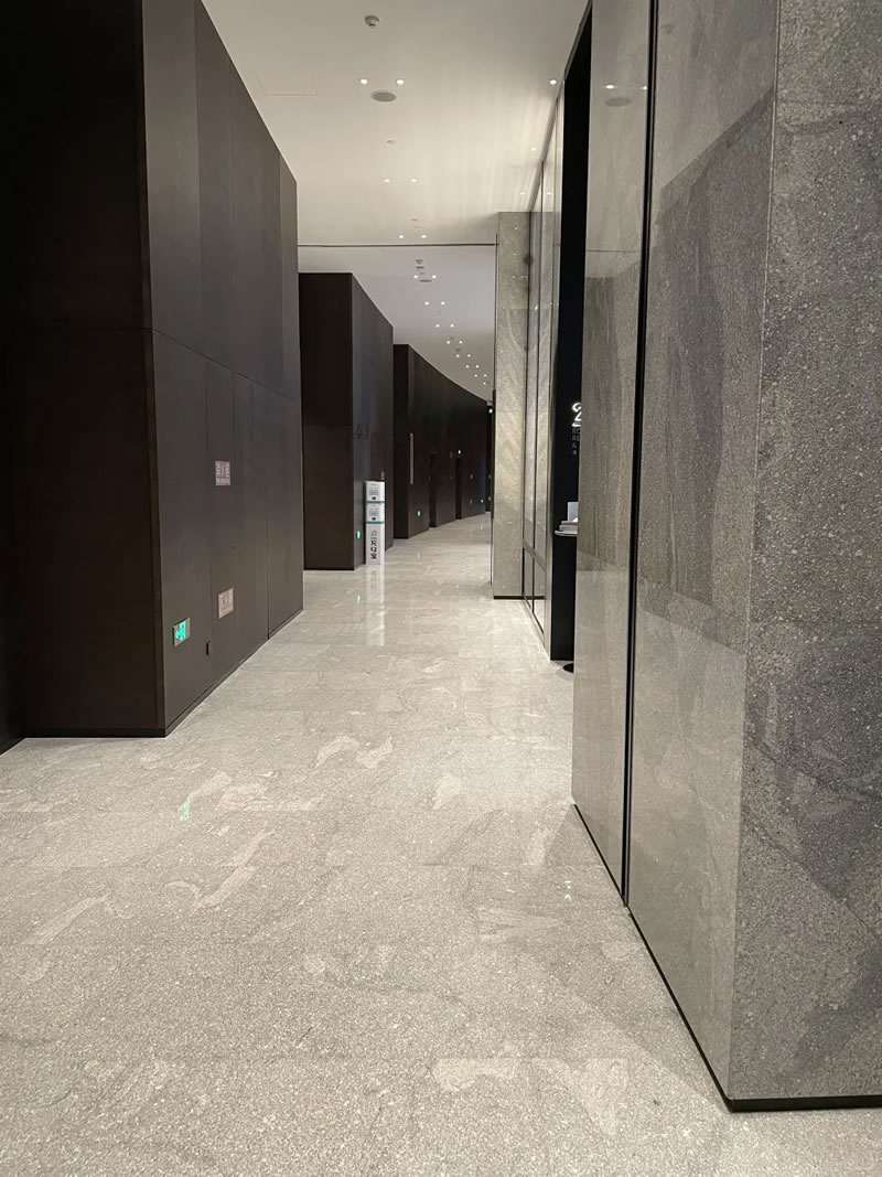 Grey granite cladding