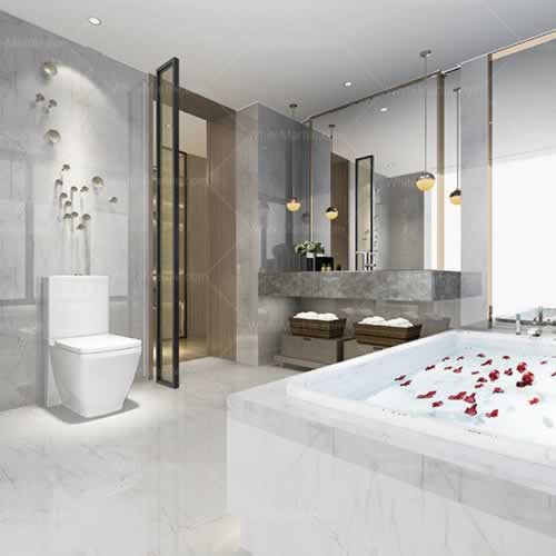 Oriental Whtie Marble Tiles Flooring
