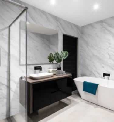 Volakas White Marble Tile Bathroom
