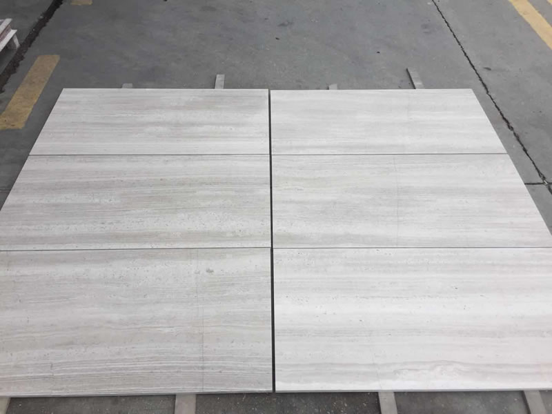 White Wood Grain Marble Tiles